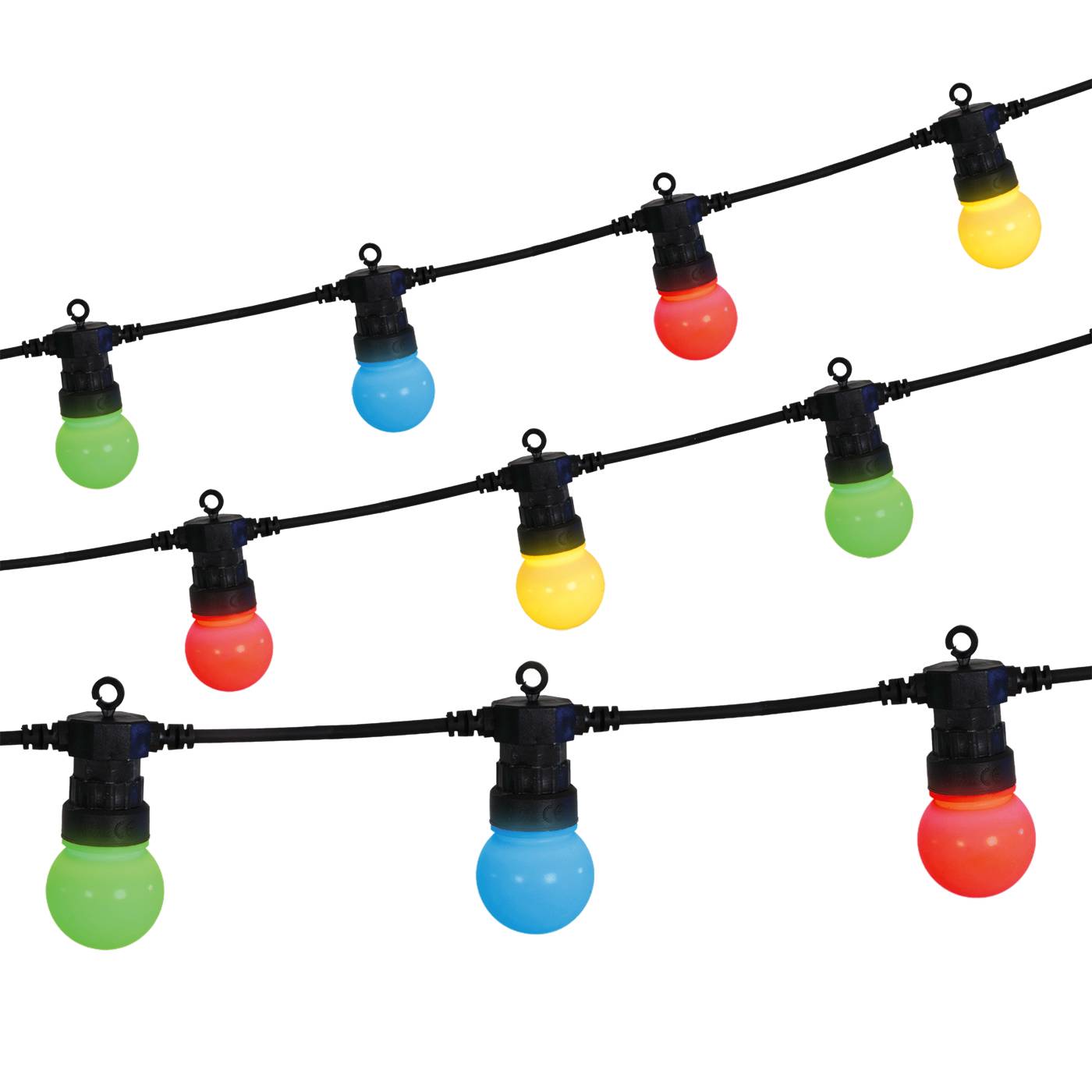 EEK A+, LED-Lichterkette bunt 7,5m - Multicolor Kunststoff, NÃ¤ve