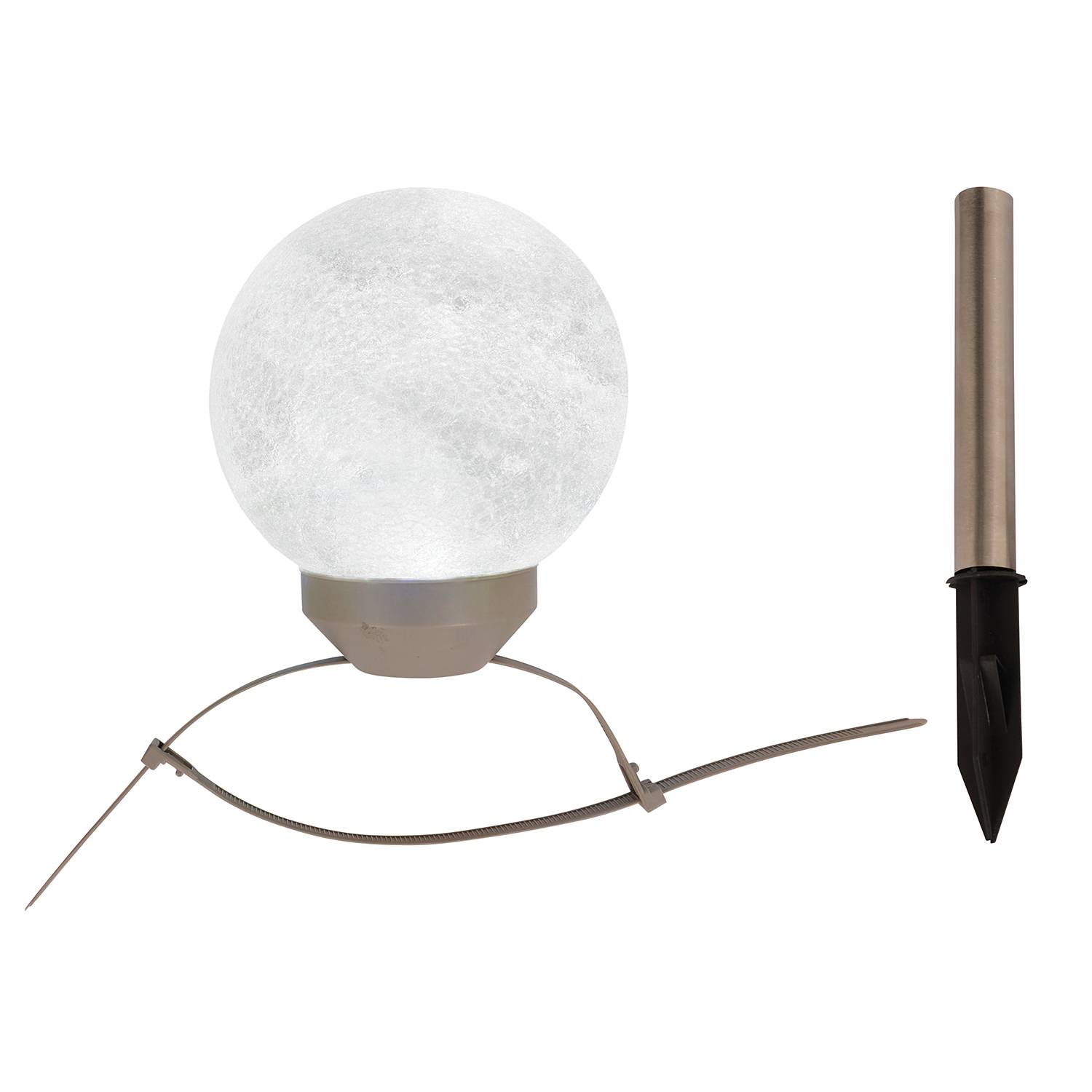 EEK A+, LED Solar-Kugelleuchte Farbwechsler II 2-flammig - WeiÃŸ Glas, NÃ¤ve