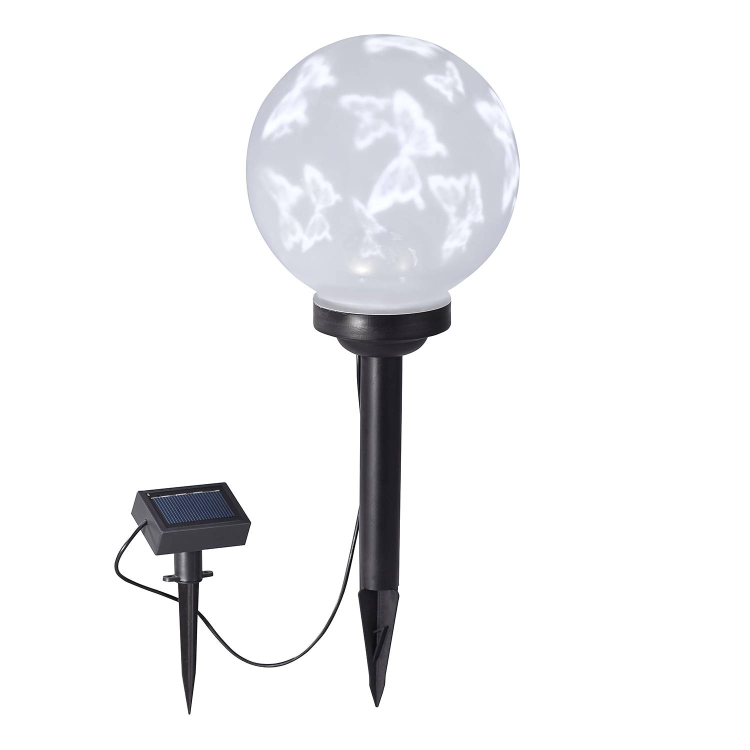 EEK A+, LED-Solarleuchte Kira Globe II - Kunststoff - 2-flammig, Leuchten Direkt