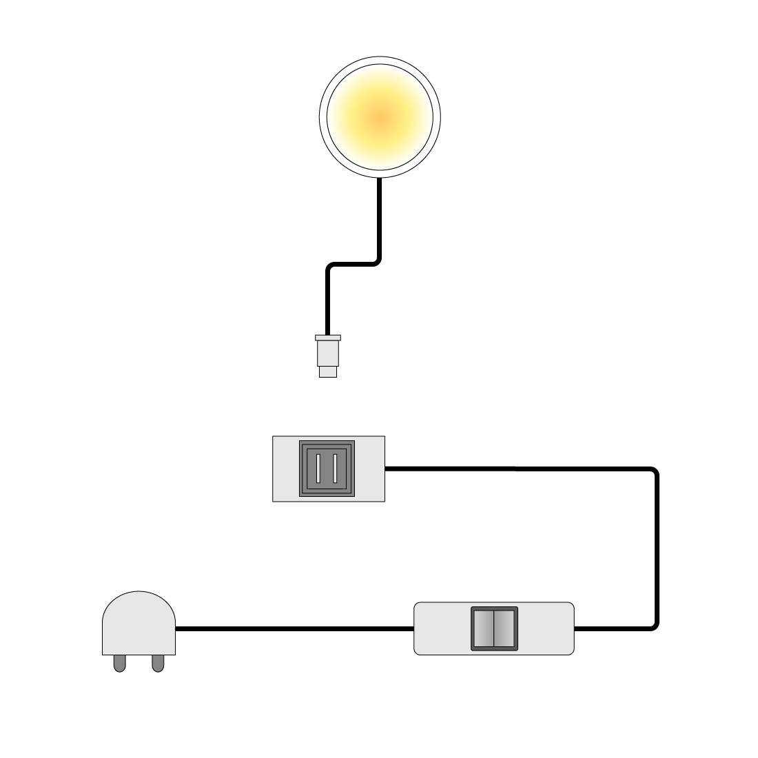 EEK A+, LED-Unterbauspot Glow (1er-Set) - Warm WeiÃŸ, Trendteam