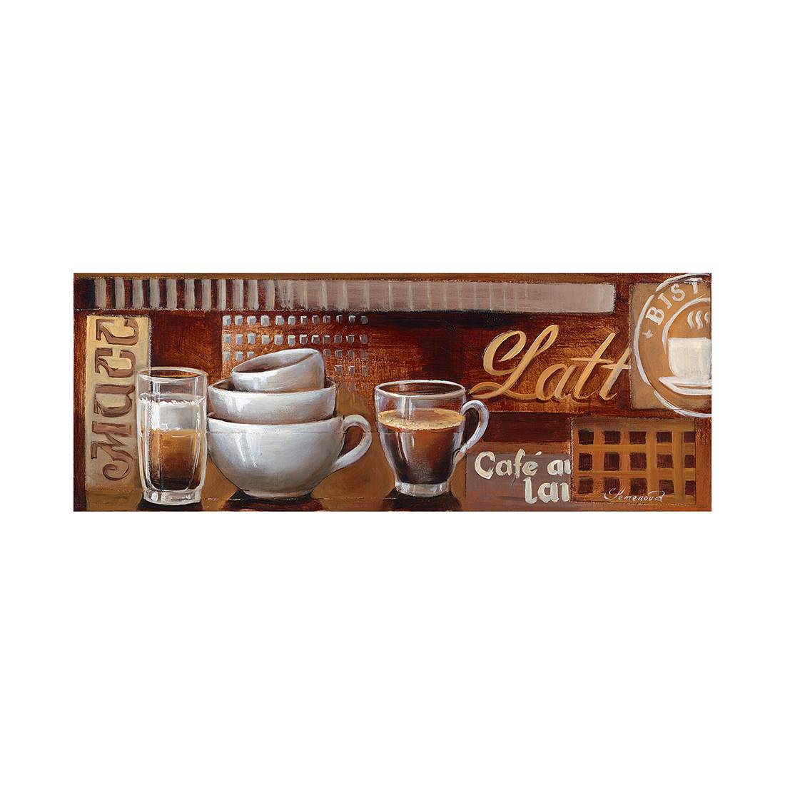 Leinwandbild Coffee 30x80, Pro Art