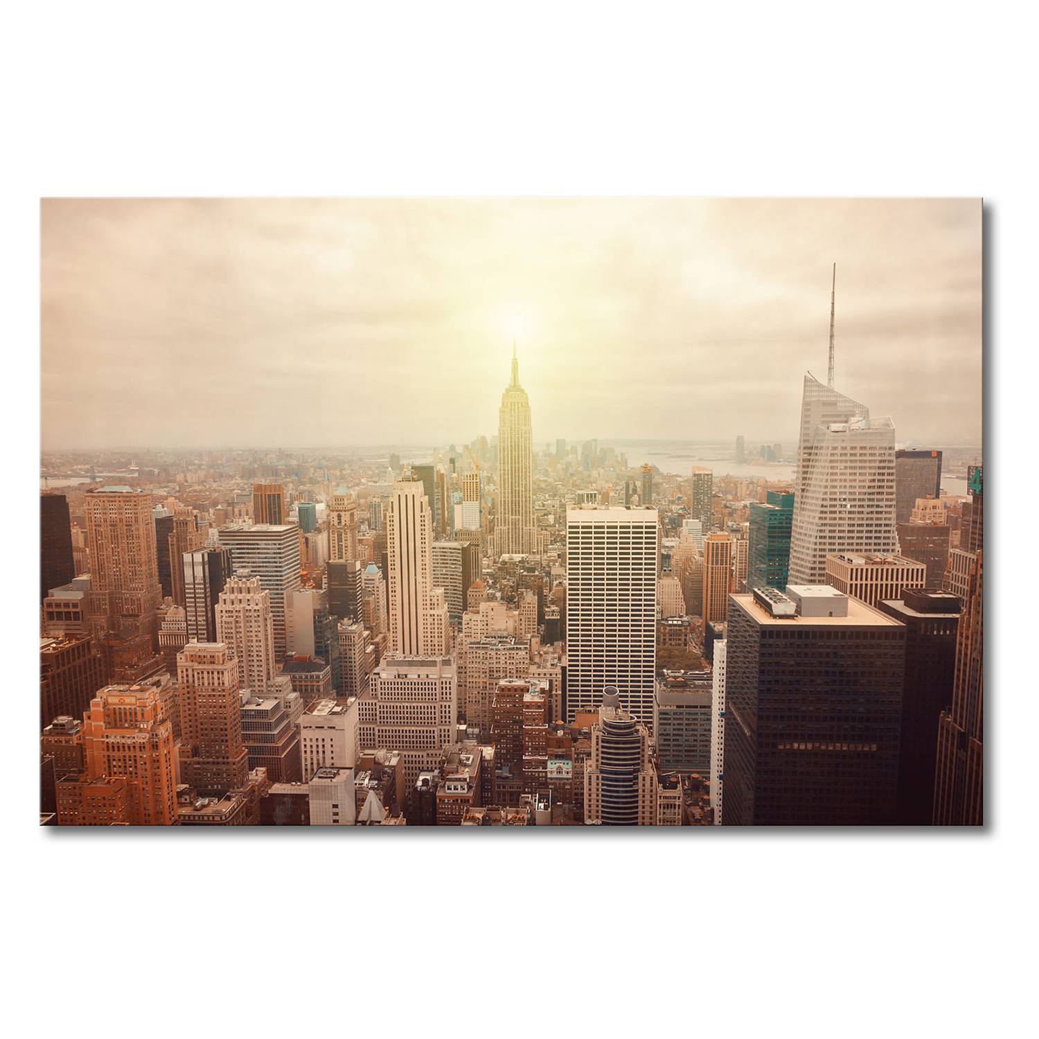Leinwandbild New York Retro - Leinwand - Braun / Beige, Wandbilder XXL