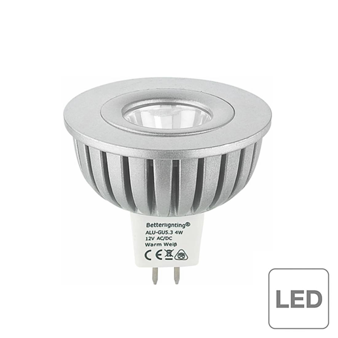 EEK A+, Leuchtmittel LED ALU-Spot, GU5.3, 4,4W (6er Set) - 1-flammig, Btr