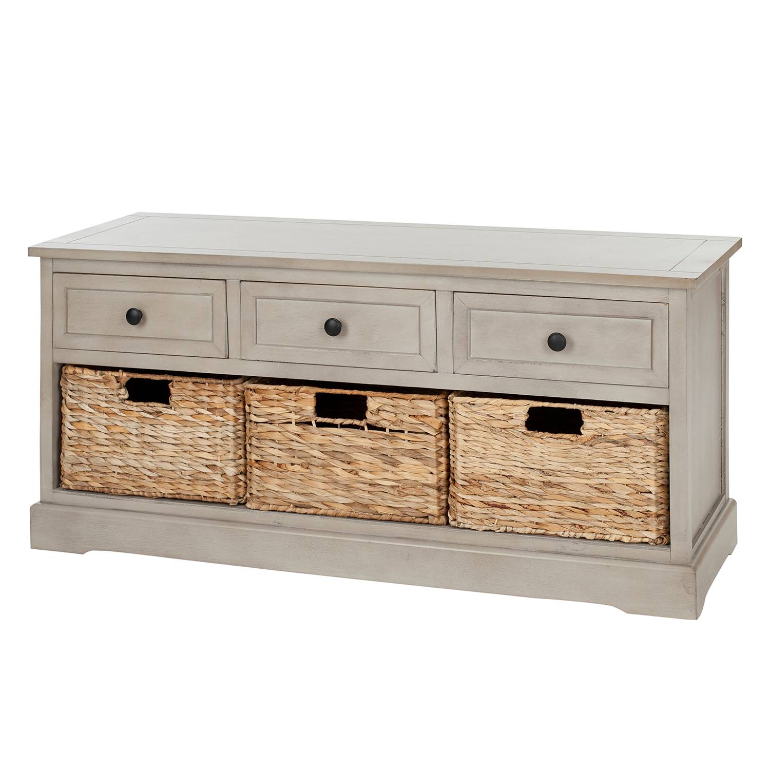 Lowboard Damien - Kiefer massiv - Taupe / Beige, Safavieh Lowboard Damien - Kiefer massiv - Taupe / Beige, Safavieh