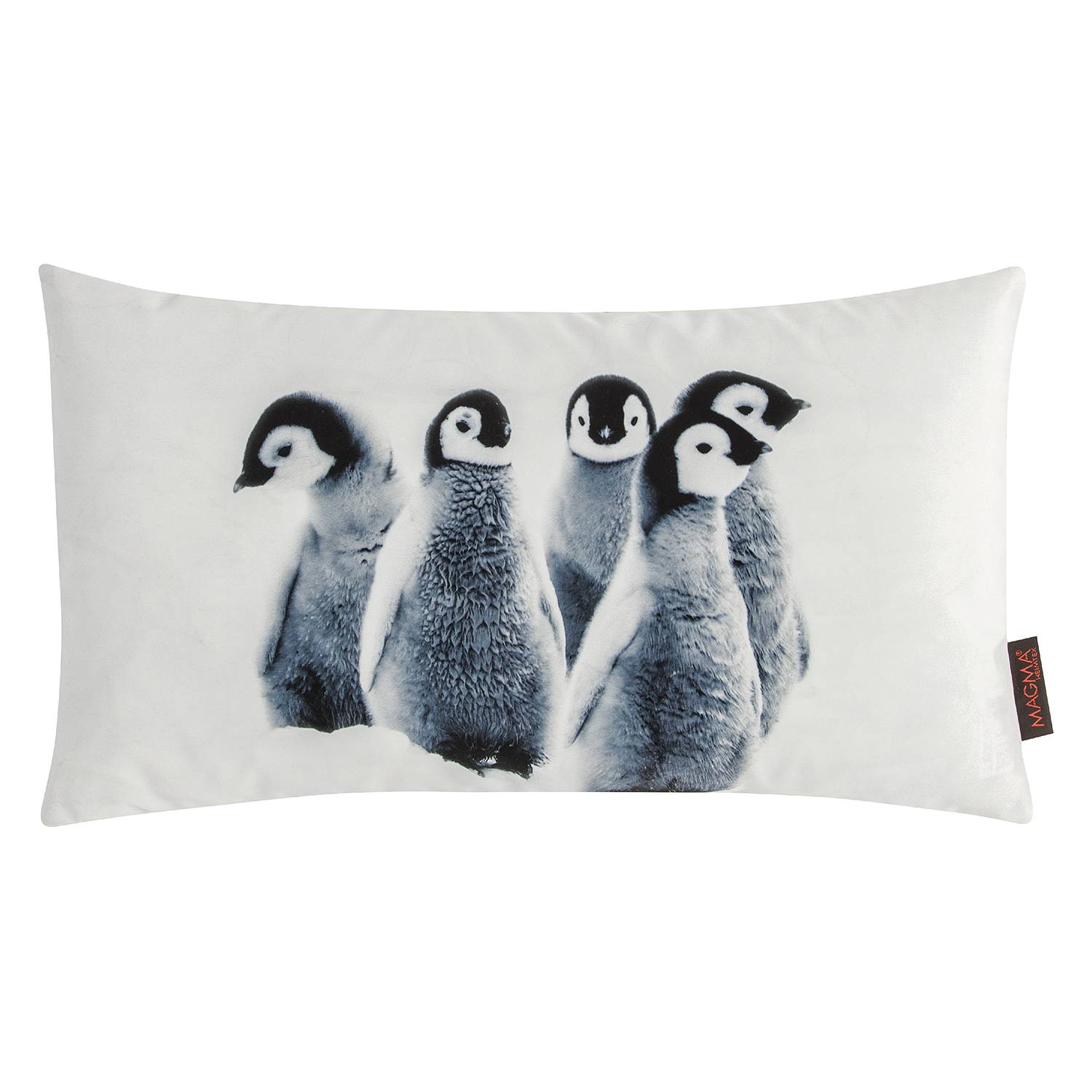 KissenhÃ¼lle Frosty penguin - Webstoff - WeiÃŸ / Grau, Magma Heimtex