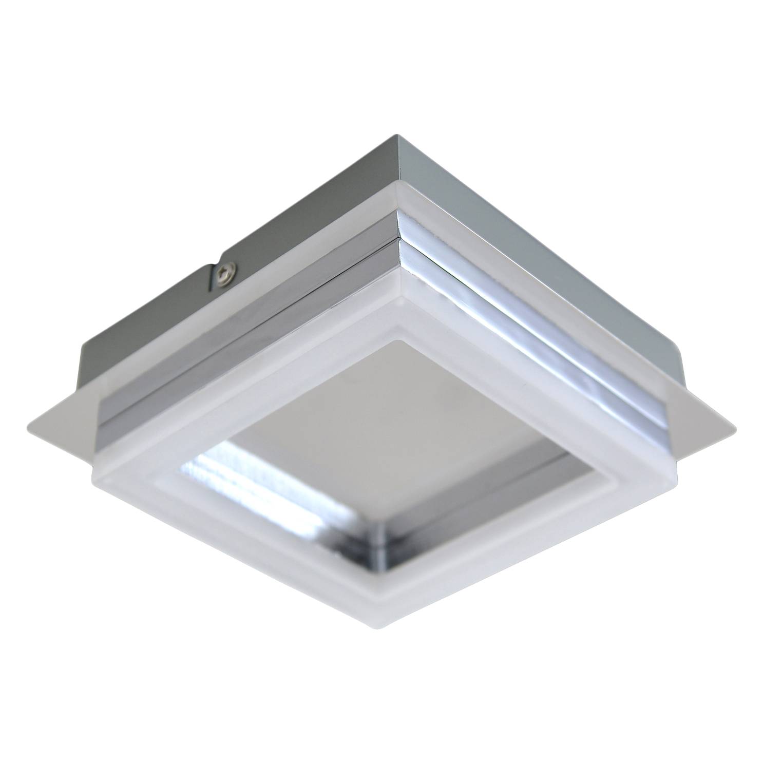 EEK A+, LED-Deckenleuchte Square Shine I - Acrylglas / Stahl - 50, NÃ¤ve