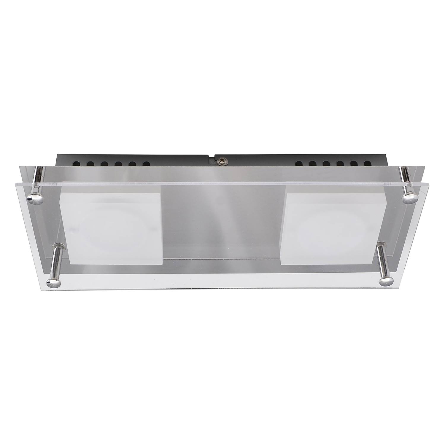 EEK A+, LED-Deckenleuchte Square Shine II - Acrylglas / Stahl - 2, NÃ¤ve