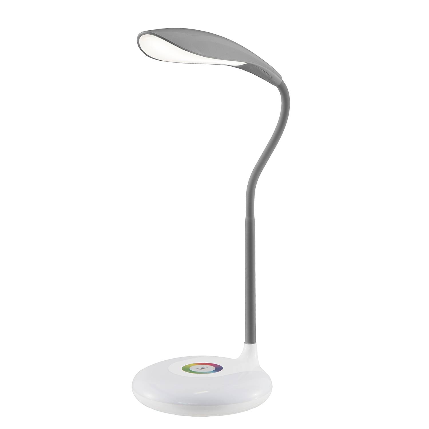 EEK A+, LED-Schreibtischleuchte Colori Curve - Kunststoff - 1-flammig - Grau, Nino Leuchten
