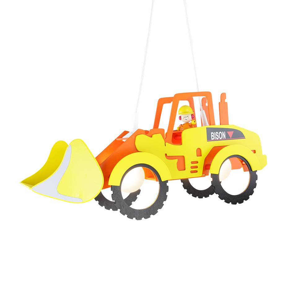 energie A++_ Hanglamp Wiellader met Tom hout 2 lichtbronnen_ Elobra