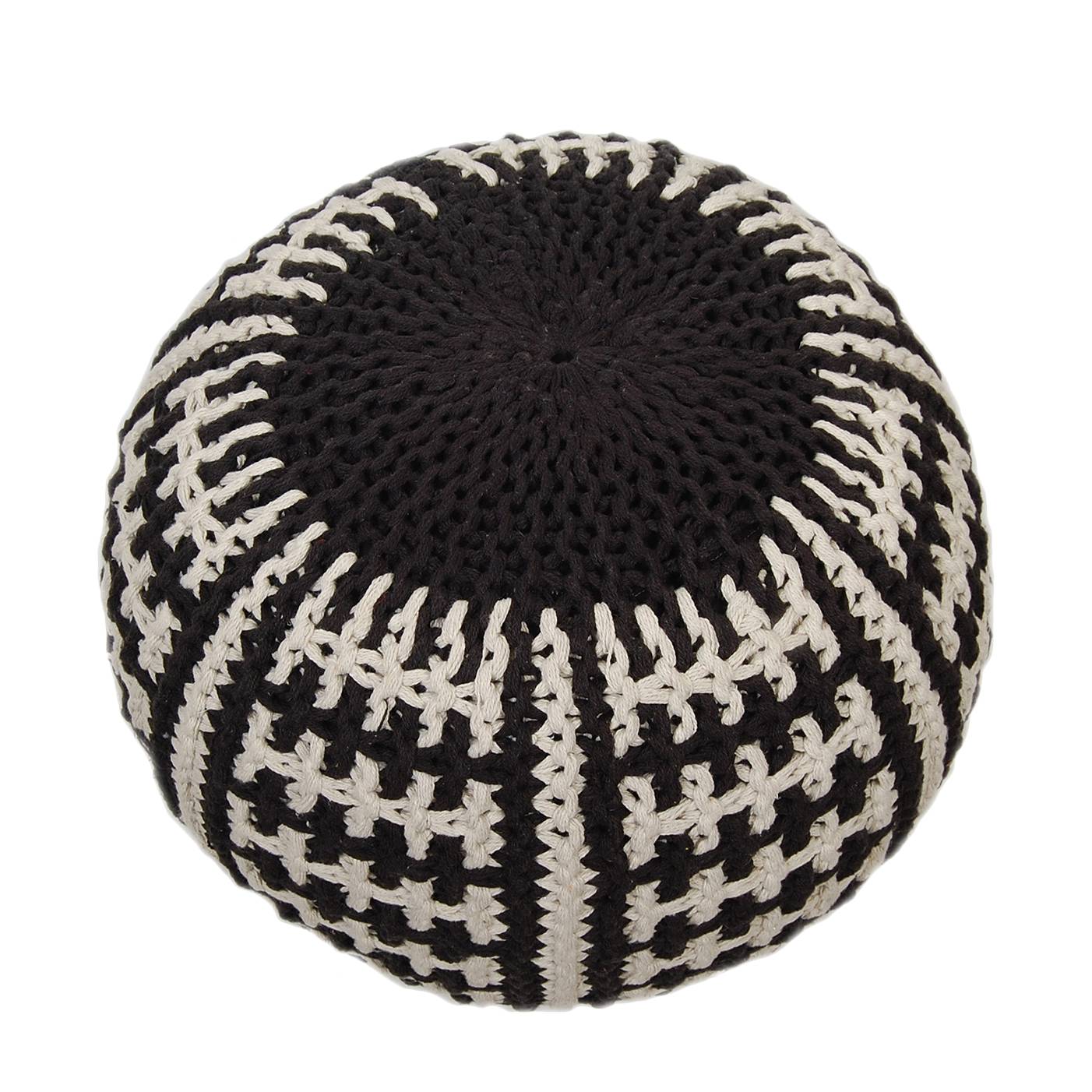 Pouf BOBBLE I von CAPESIDE in schwarz-creme