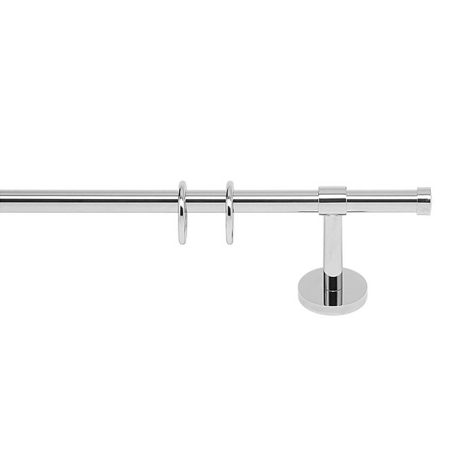 Gardinenstange Paolo (1-lfg) X - Nickel Glanz - 160 cm, indeko