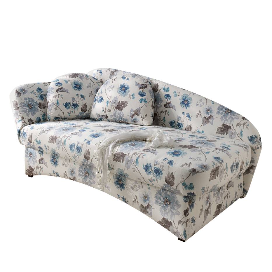 Recamiere Eresburg - Flachgewebe Beige - Blumenmuster ...
