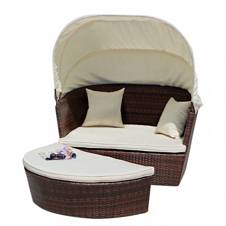 Relaxinsel Neapel - Polyrattan - Creme, Merxx jetzt kaufen