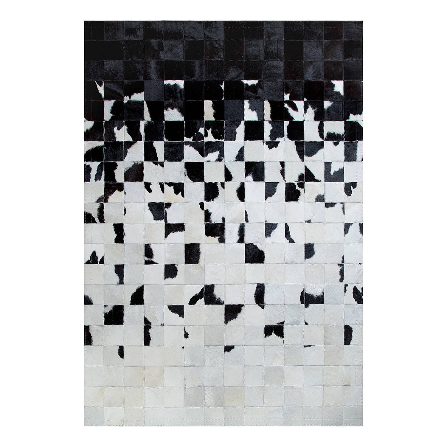 Rinderfell Grade - WeiÃŸ / Schwarz - 200 x 290 cm, Studio Copenhagen