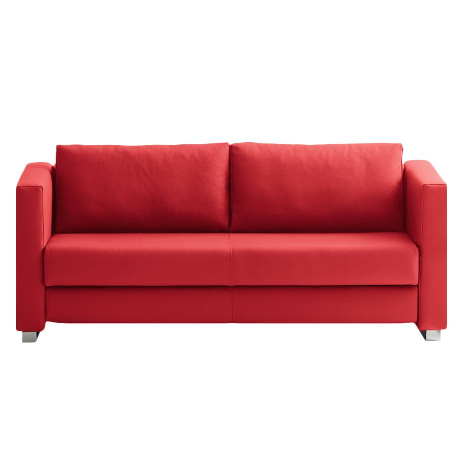 schlafsofa randa echtleder rot 188 cm 4018000