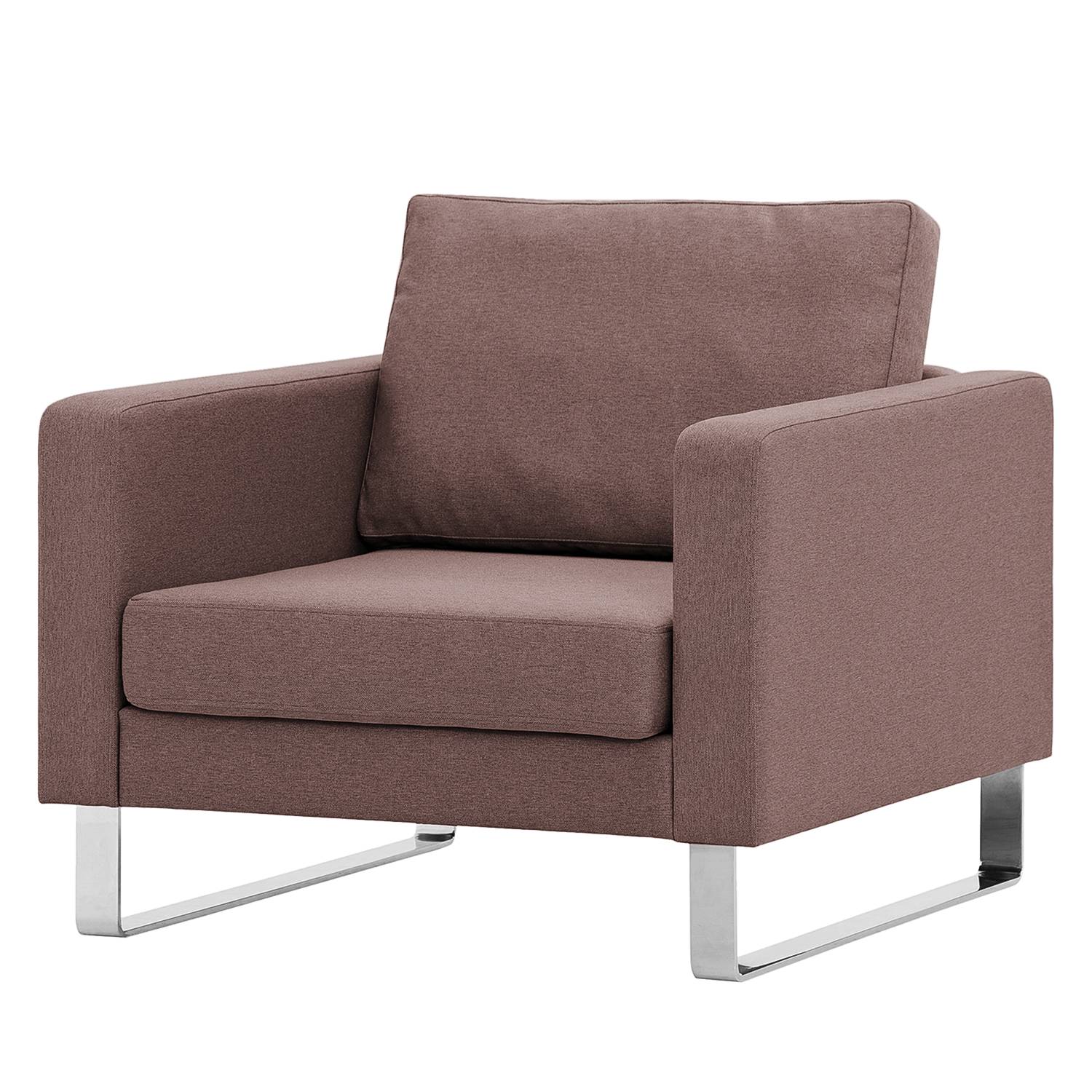 Fauteuil Portobello Tissu - Patins - Tissu Milan Gris-Marron, Studio Copenhagen