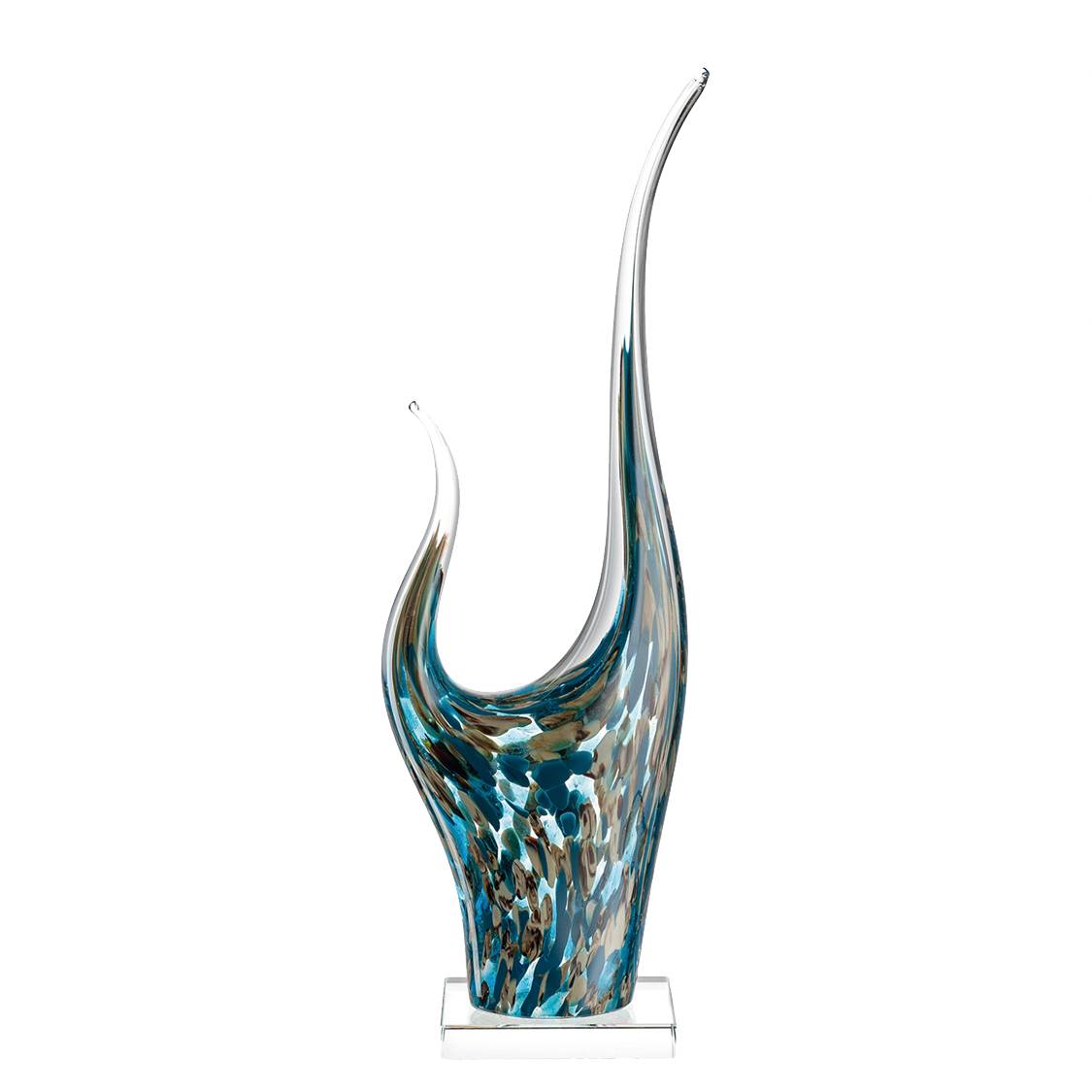 Skulptur Impulso II - Glas - TÃ¼rkis / Braun, Leonardo