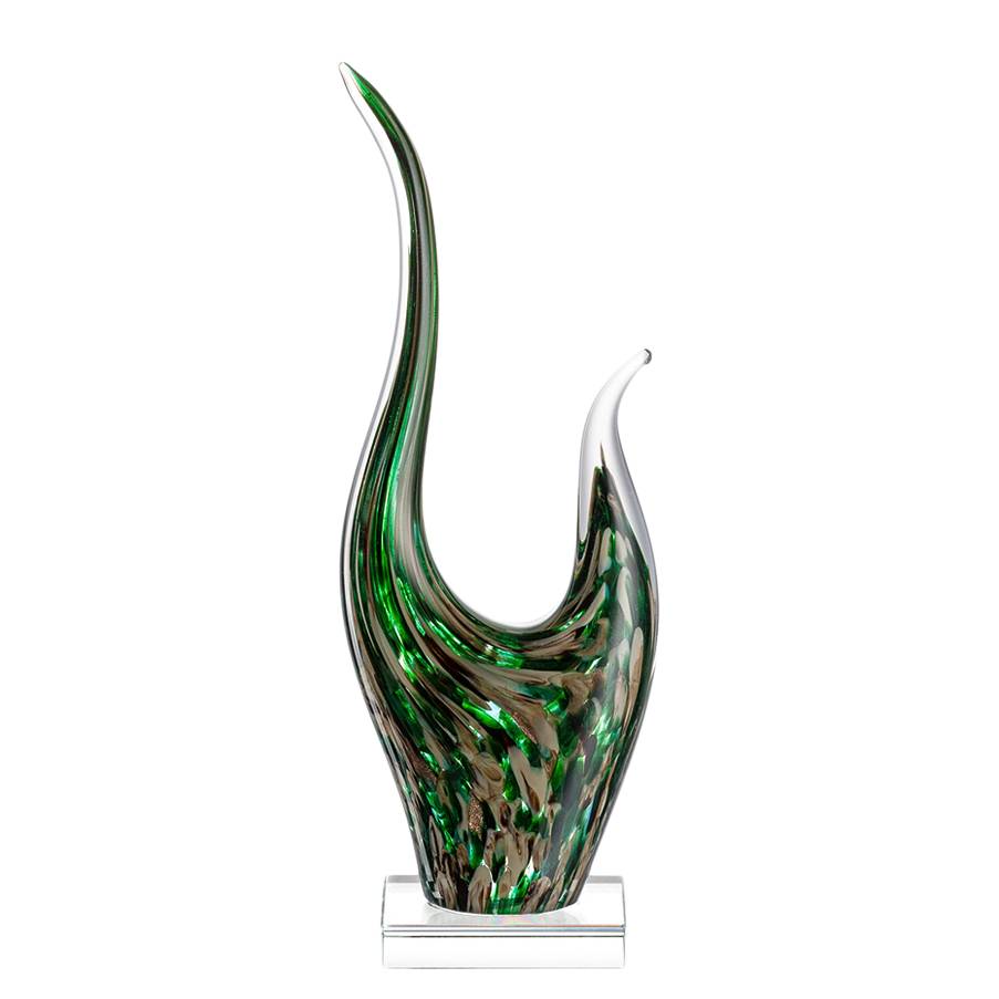 Skulptur Impulso I - Glas - GrÃ¼n / Beige, Leonardo