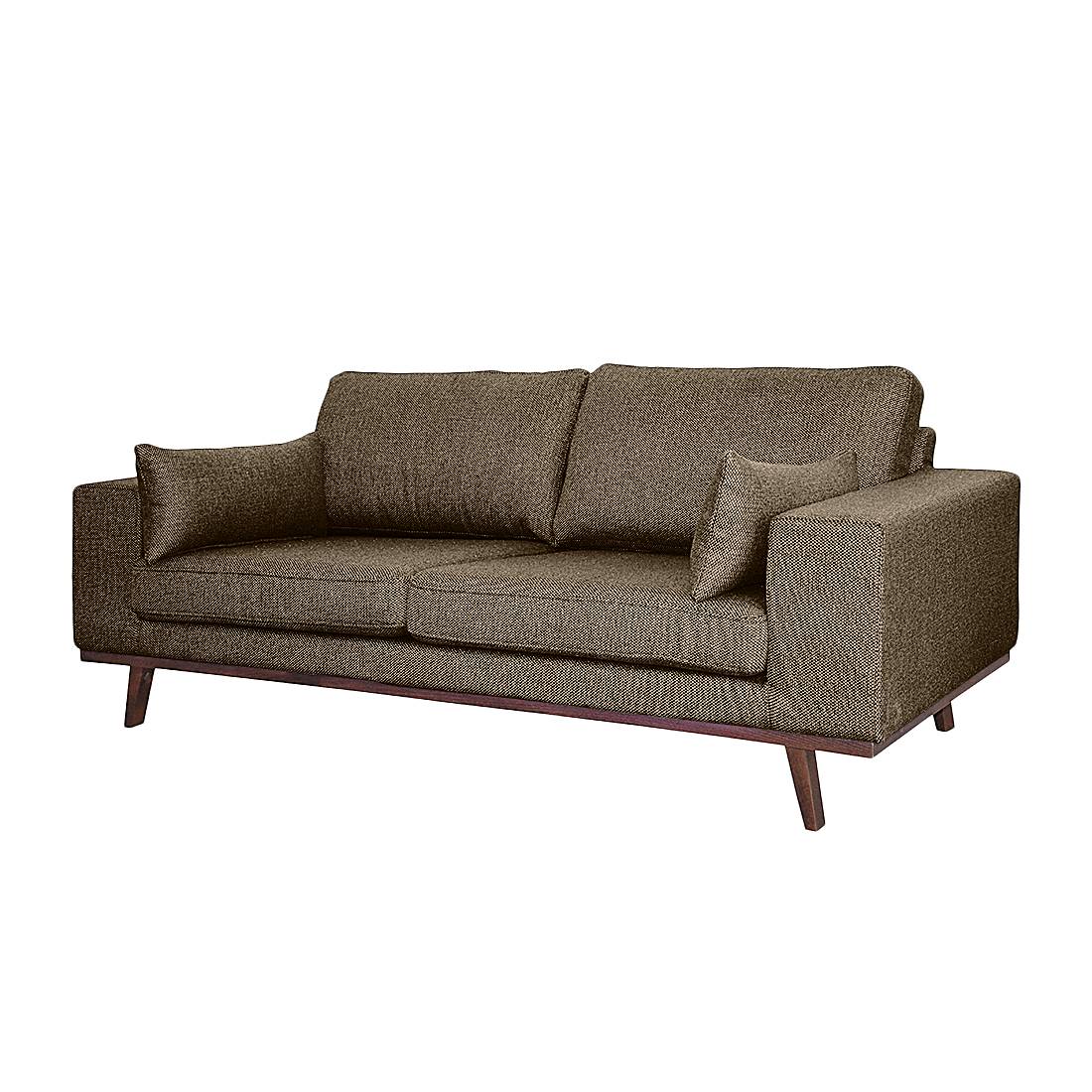 Sofa Billund I (2-Sitzer) - Strukturstoff - Braun ...