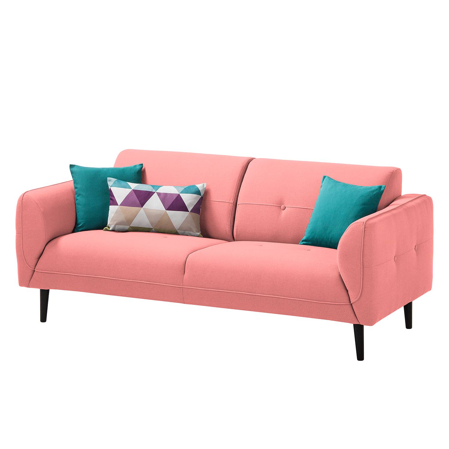 Sofa Cala (2,5-Sitzer) - Strukturstoff - Schwarz - Stoff ...