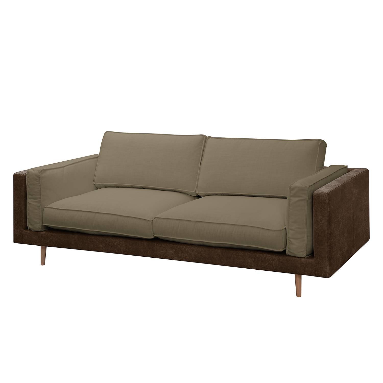 Sofa Kofi (3-Sitzer) - Microfaser / Webstoff - Braun ...