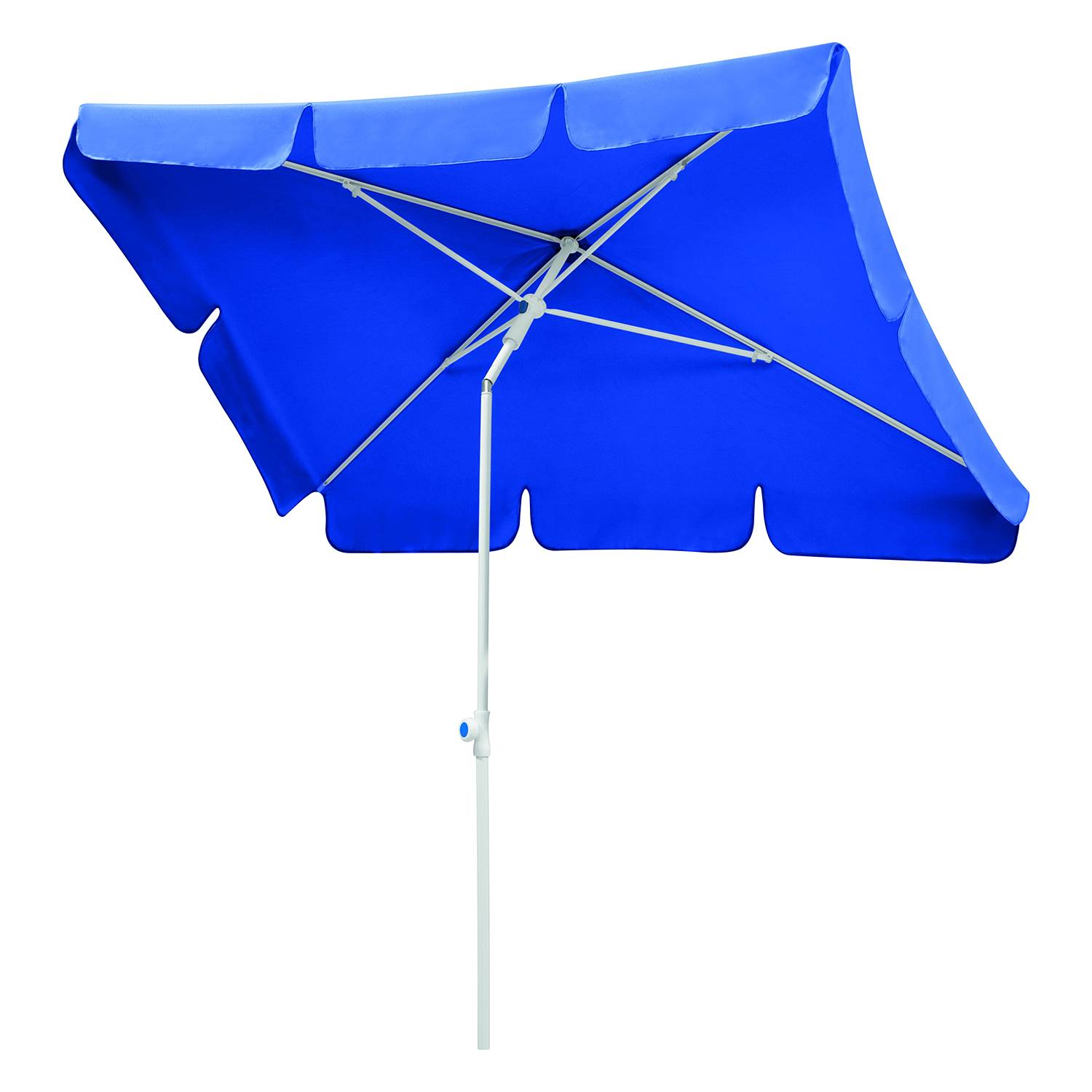 Sonnenschirm Ibiza - Stahl/Polyester - Weiß/Blau - 180 x 120 cm, Schneider Schirme