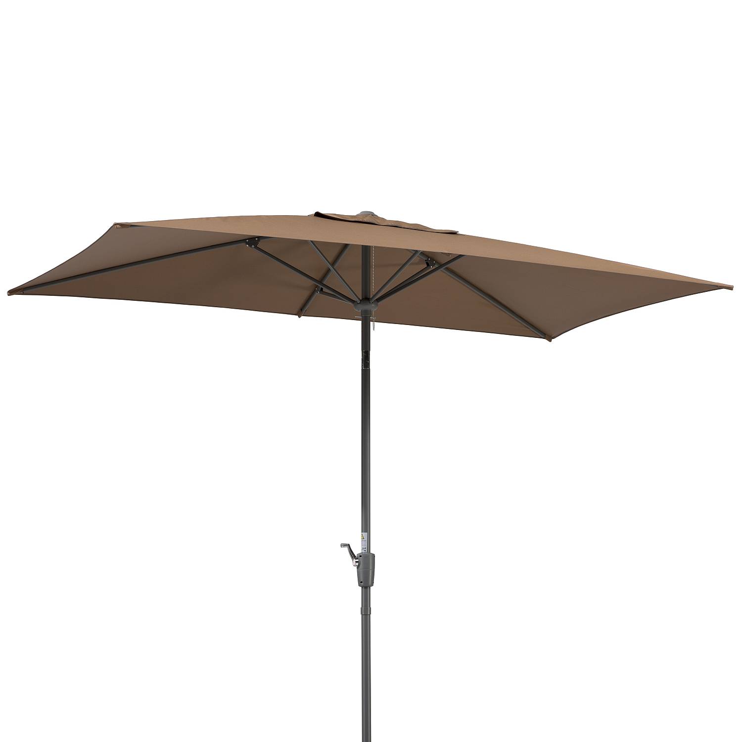 Sonnenschirm Tunis - Webstoff / Stahl - Nougat, Schneider Schirme