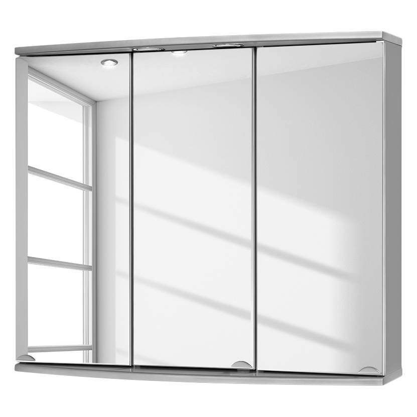 EEK A+, Spiegelschrank Modena (inkl. LED-Beleuchtung) - Grau, Sieper