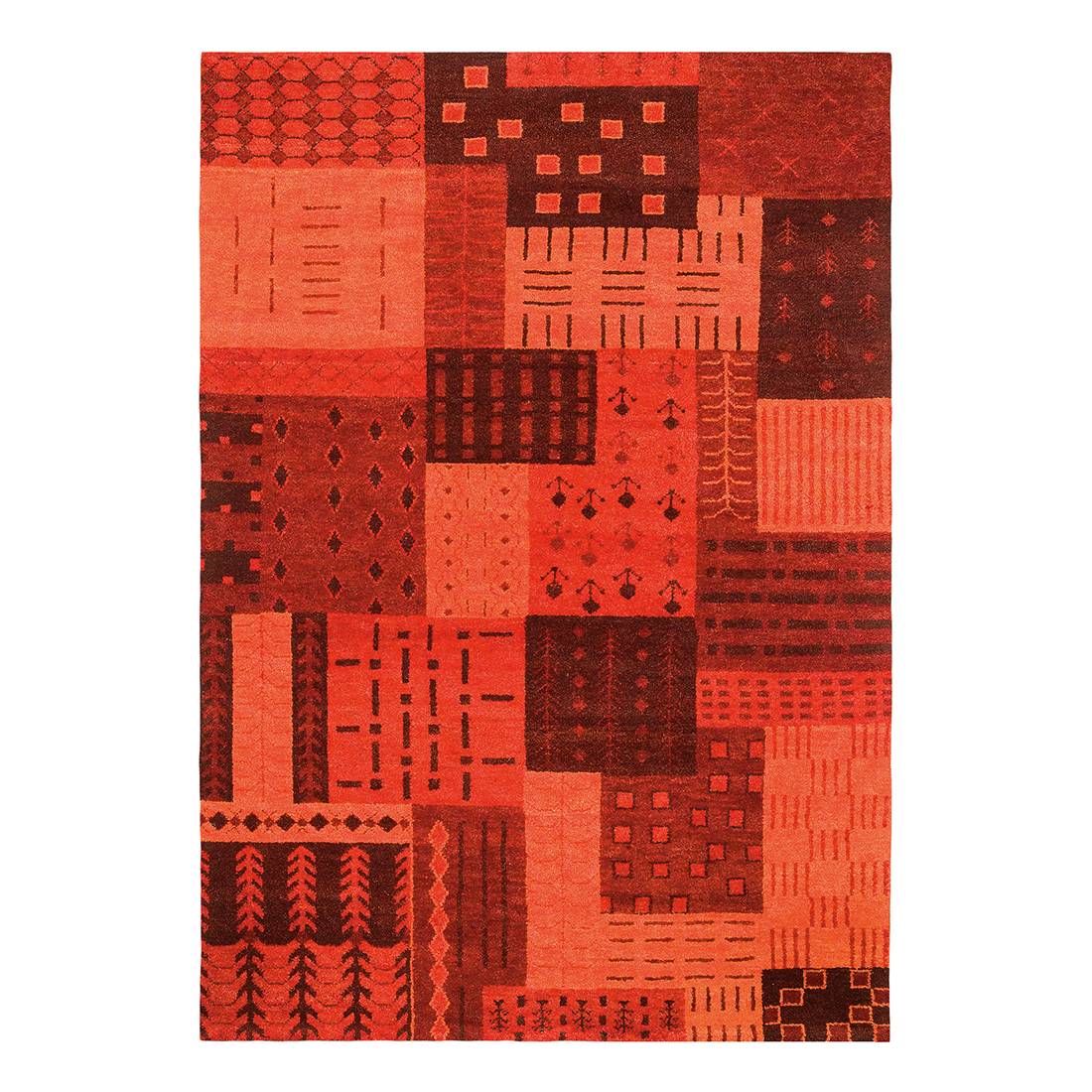 Teppich Cordoba - Wolle/ Rot - 90 cm x 160 cm, Luxor living