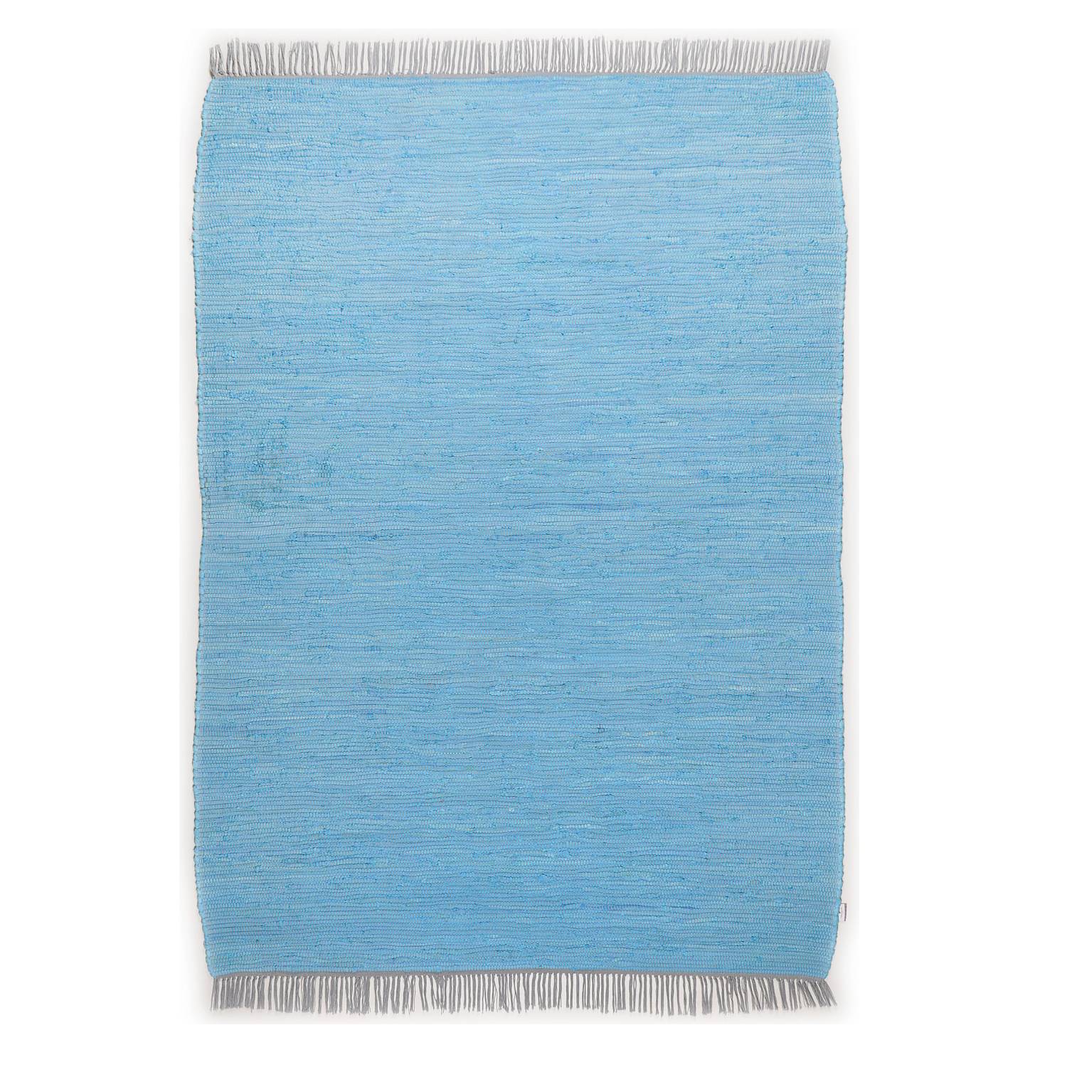 Teppich Cotton (handgewebt) - Baumwollstoff - TÃ¼rkis - 57 x 120 cm, Tom Tailor