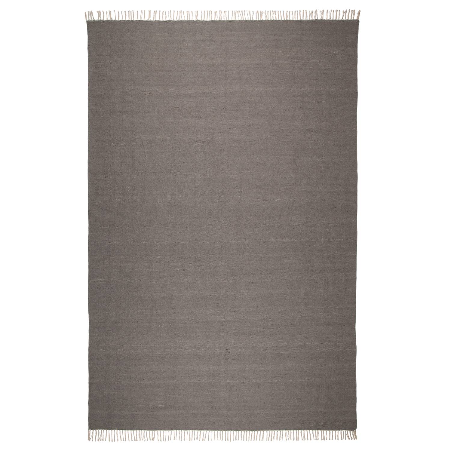 Teppich Fil - Wolle - Grau - 200 x 300 cm, Morteens