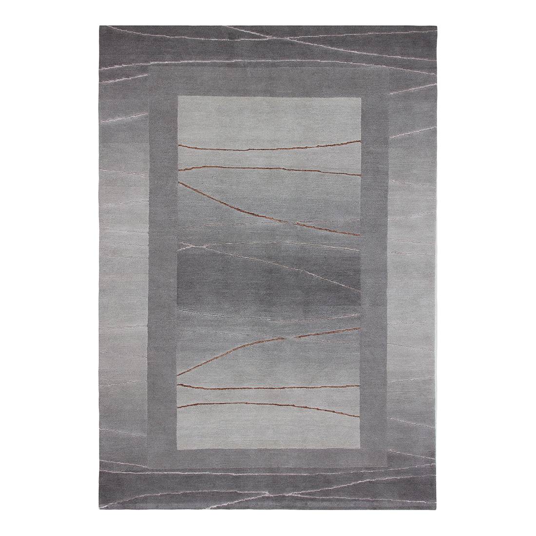 Teppich Linea - Wolle/ Silber - 140 cm x 200 cm, Luxor living