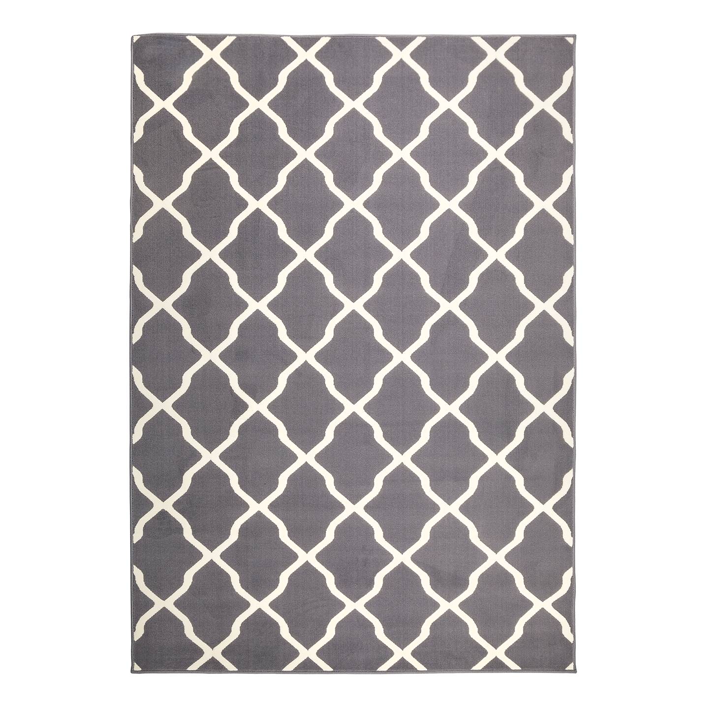 Teppich Mesh - Kunstfaser - Grau / Beige - 140 x 200 cm, mooved