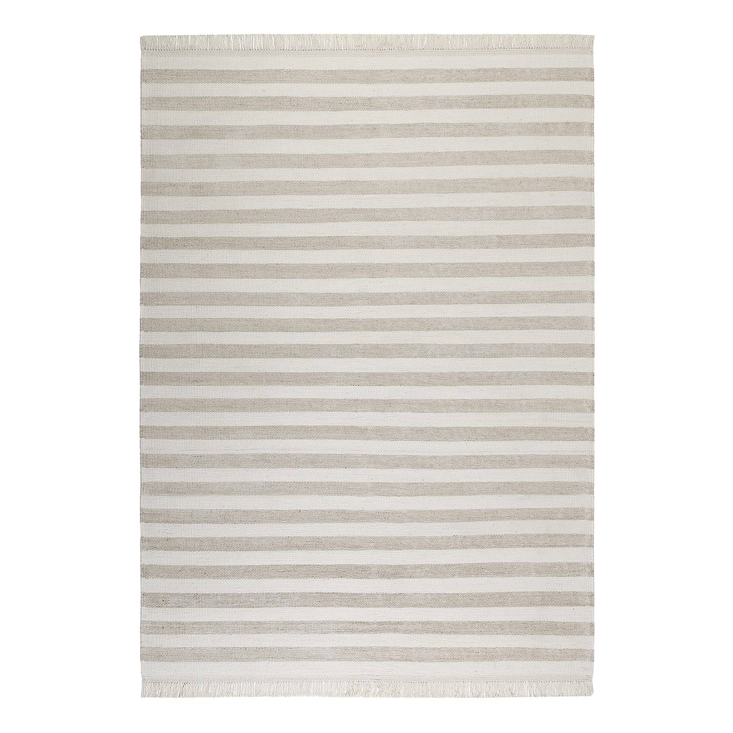 Teppich Noble Stripes (handgewebt) - Mischgewebe - Creme / Beige - 130 x 190 cm, carpets&co