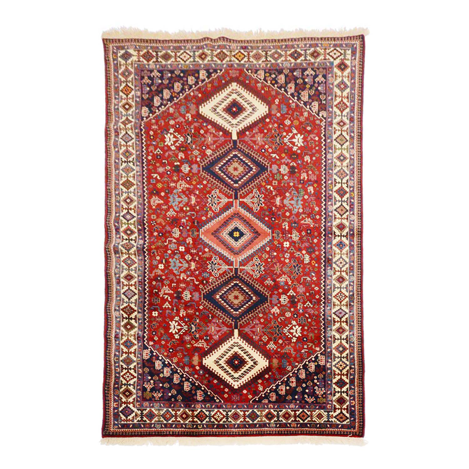 Teppich Persischer Yalameh Felder - Rot - 100 x 150 cm, Parwis