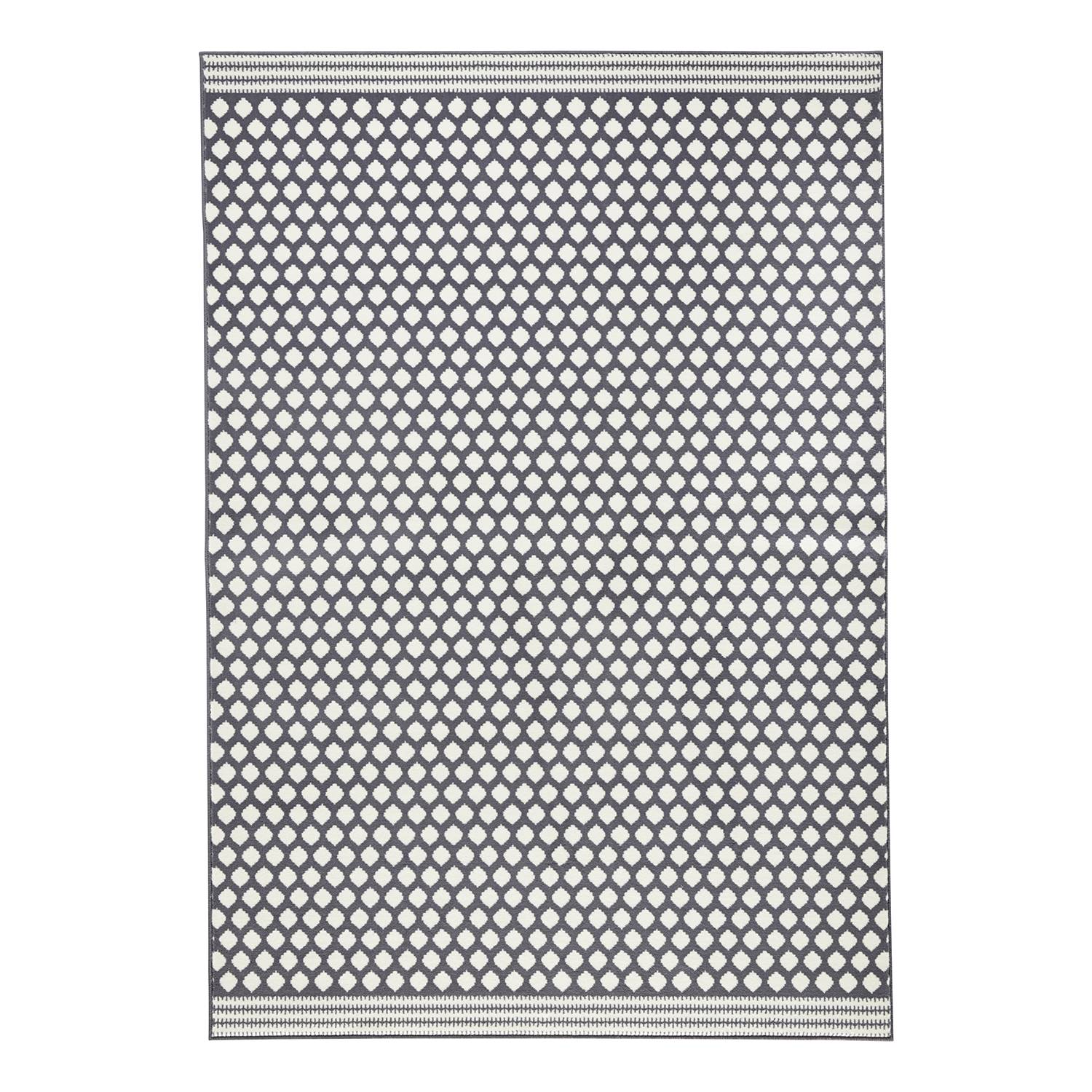 Teppich Spot - Kunstfaser - Grau / Creme - 140 x 200 cm, mooved