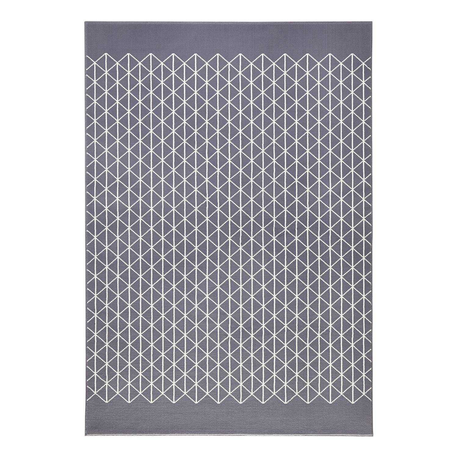 Teppich Twist - Kunstfaser - Grau / Creme - 200 x 290 cm, Zala Living
