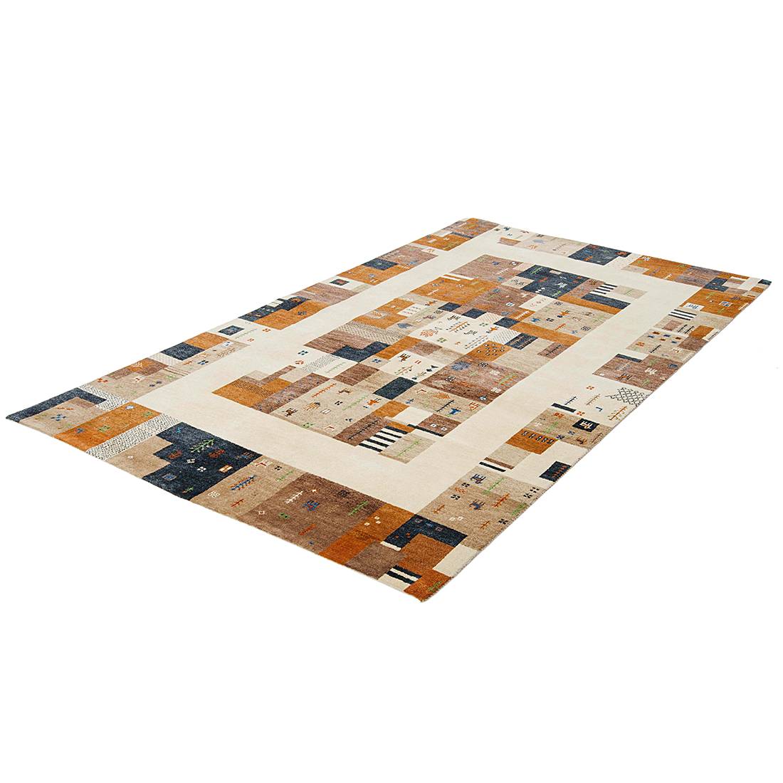 Teppich Zamora Gabbeh - Camel - MaÃŸe: 240 x 170 cm, Parwis