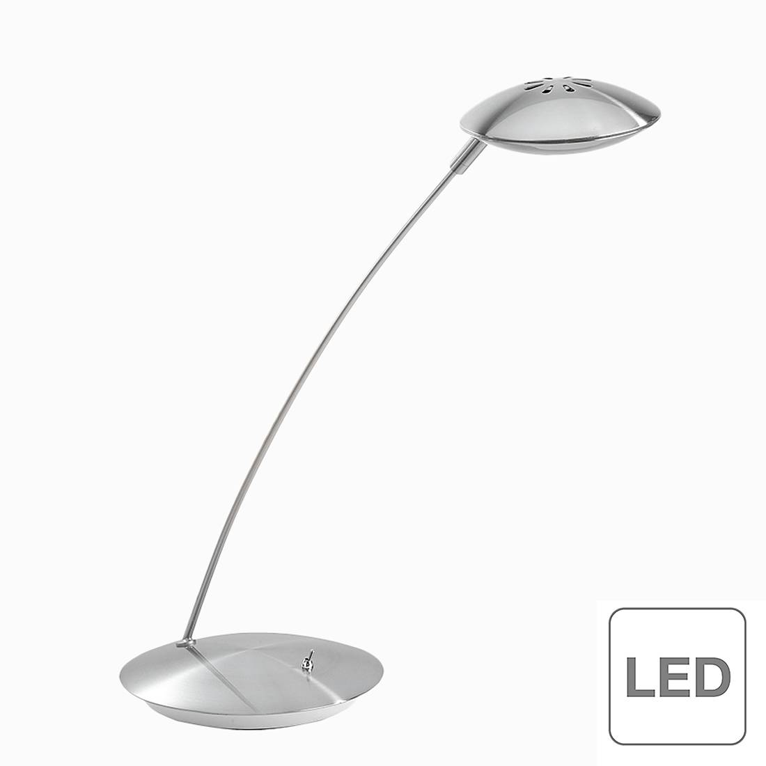 EEK A+, LED-Tischleuchte Tebutt - Metall/ Glas - Silber, Paul Neuhaus