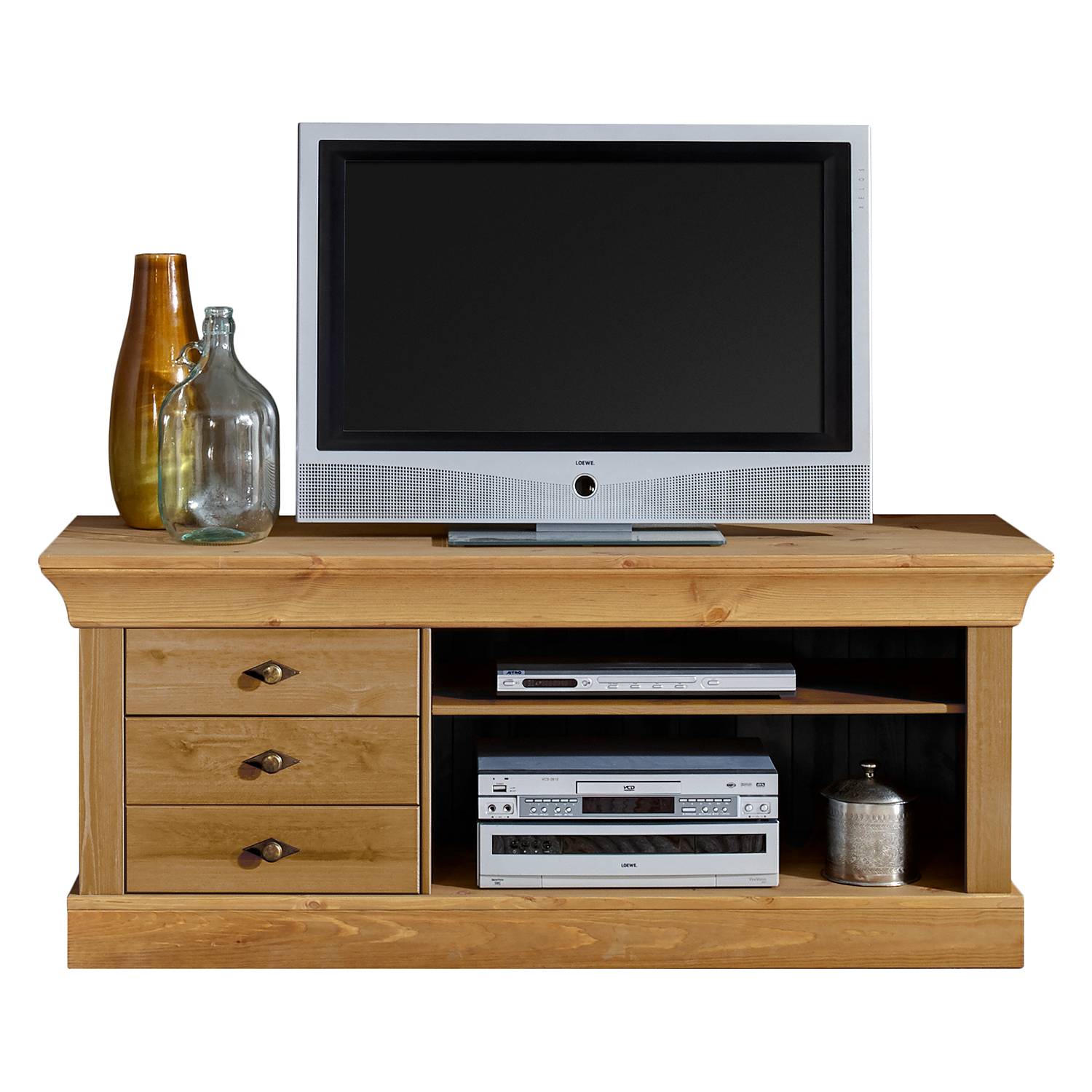 TV-Lowboard Bergen - Kiefer massiv - Laugenfarbig, Maison Belfort TV-Lowboard Bergen - Kiefer massiv - Laugenfarbig, Maison Belfort