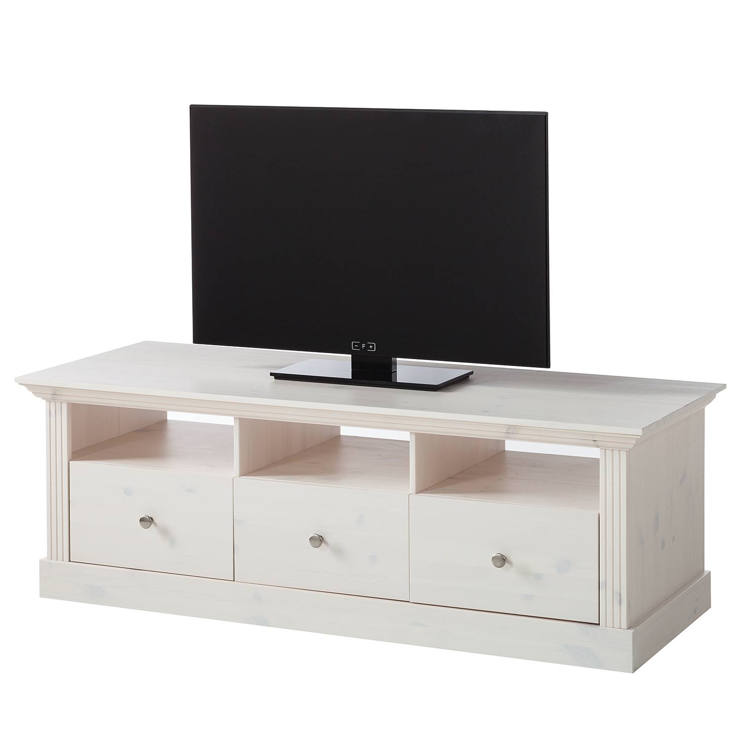 TV-Lowboard Lyngby - Kiefer massiv - Weiß, Maison Belfort TV-Lowboard Lyngby - Kiefer massiv - Weiß, Maison Belfort
