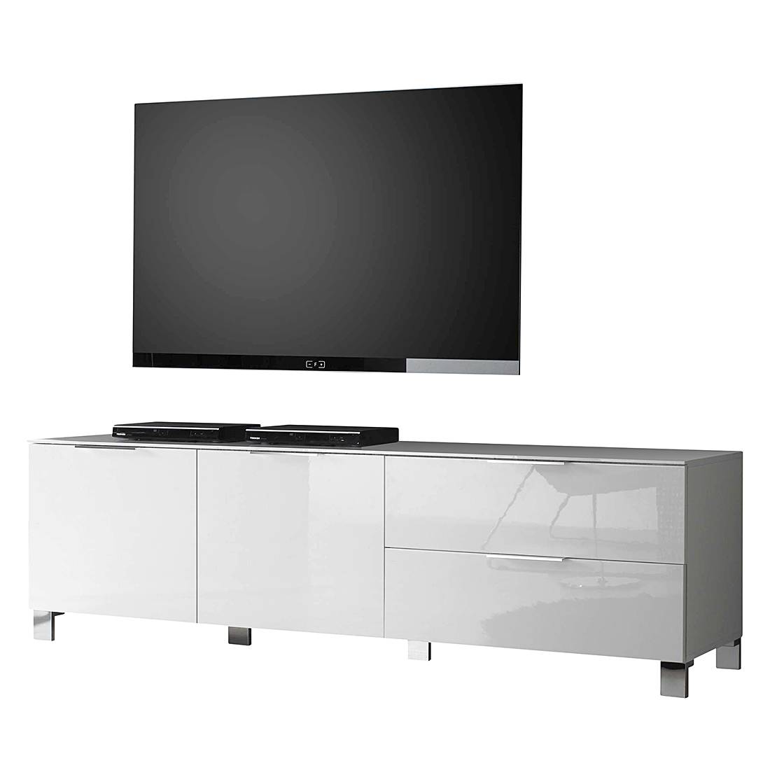 tv lowboard margherita ii hochglanz weiss 180 cm 543816