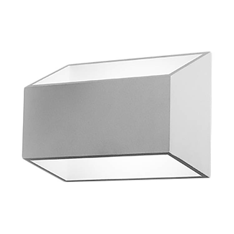 EEK A+, LED-Wandleuchte California - Aluminium - Silber, Lampadina
