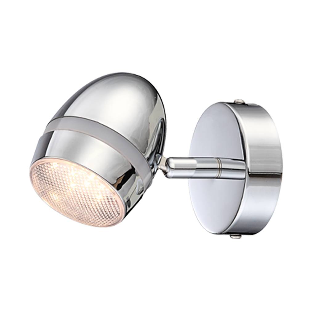 EEK A+, LED-Strahler Manjola Metall Silber - 1-flammig, Globo Lighting