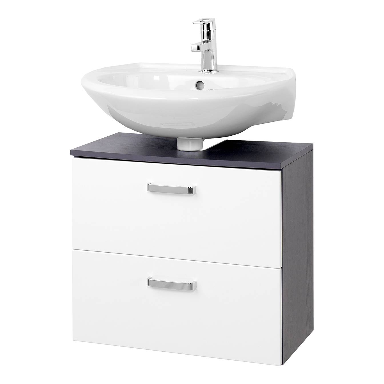 Wastafelonderkast Zeehan wit grijs 60cm_ Fredriks