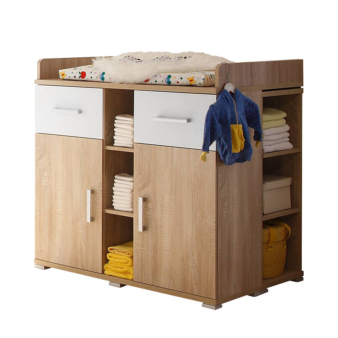 Wickelkommode sonoma eiche »–› preissuchmaschine.de Treppe eiche sägerau
