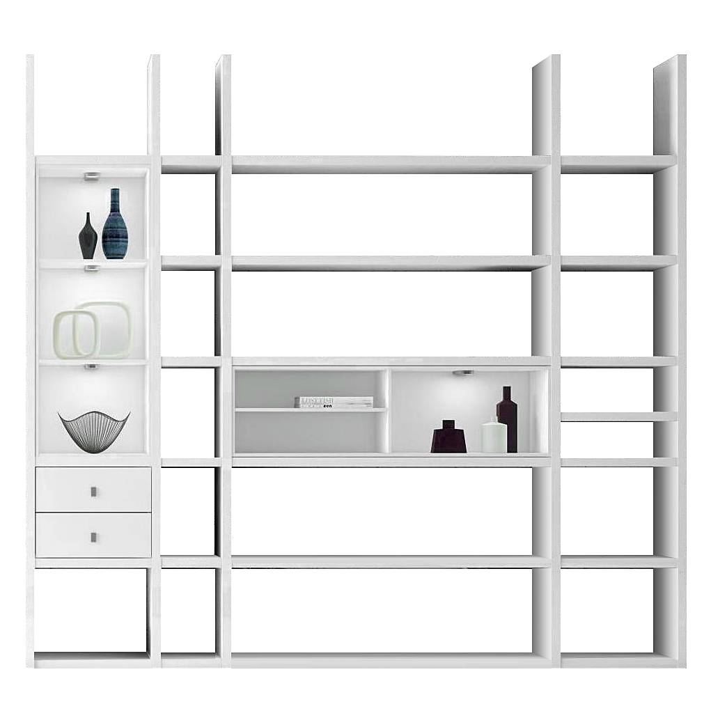 EEK A+, Etagère XL Emporior IIl.A - Blanc - Eclairage RVB - Blanc, loftscape