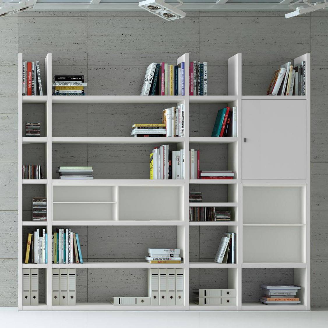 Etagère XXL Emporior lV.B - Blanc - Sans éclairage - Blanc, Fredriks