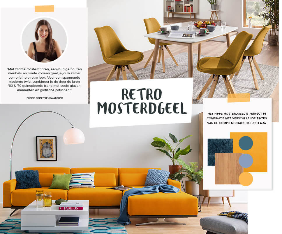 Super Woontrend Retro mosterdgeel | Herontdekte kleur | home24.nl PU-88